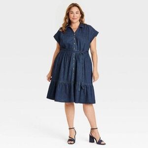 Ava & Viv Blue Denim Dress